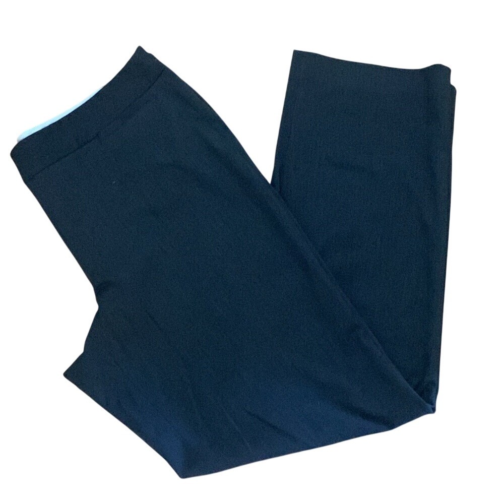 Liz Claiborne Audra Black Straight Leg Dress Pants 18T Tall High Rise Workwear